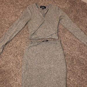 Lulu’s boutique two piece dress (gray).
